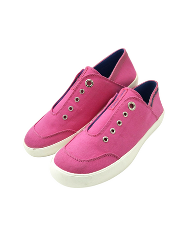 Tenis estilo casual color fucsia con suela plana de goma marca REACTION para dama talla 26.5 artículo de doble uso en buen estado no incluye cordones