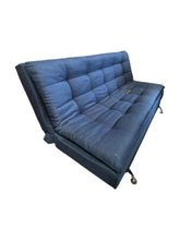 Load image into Gallery viewer, Sofa Cama en Poliester, color Azul. Articulo de doble uso.