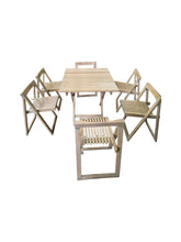 Cargar imagen en el visor de la galería, Comedor de patio en madera, color beige, Artículo de doble uso.