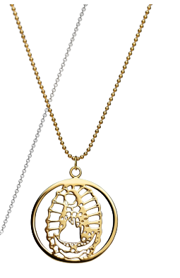 Medalla Virgen de Guadalupe dorada