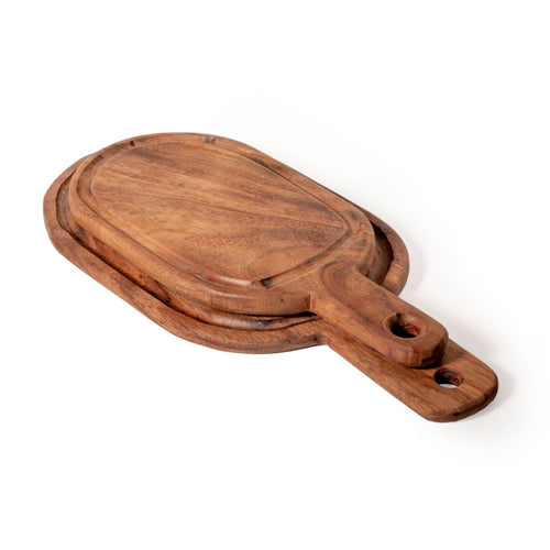 Set de tablas ovaladas de madera de parota